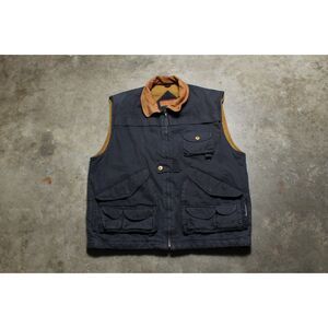 Vintage 90's Northern Explorer Distressed Quilted Utility Vest - XL